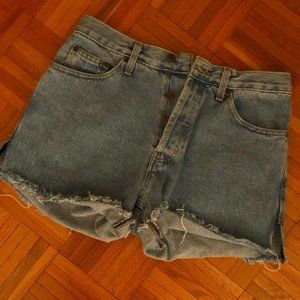 American Apparel high-waist jean shorts